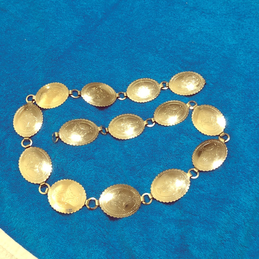 Vintage Metal belt- adjustable!